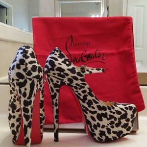 Christian LouBoutin Tissu Leopardino Lady Daf 160 Pumps Size 39